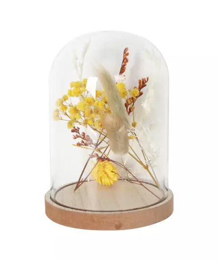 Deko-Glocke mit Trockenblumen