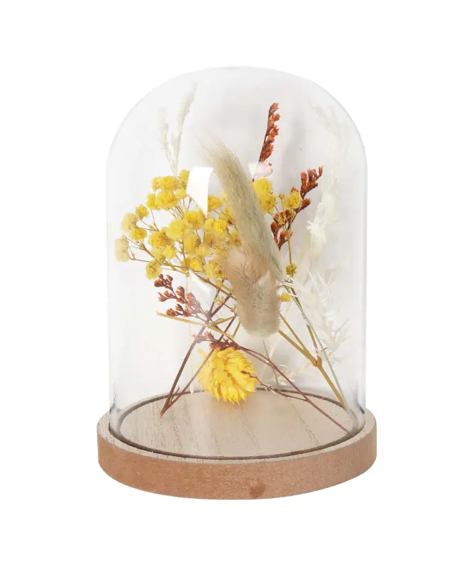 Deko-Glocke mit Trockenblumen