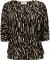 Shirt in gekreukte look zwart/beige