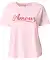 Katoenen T-shirt pink bedrukt