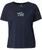 T-Shirt aus Baumwolle blau/weiß