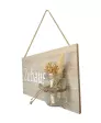 Schild mit Blumenvase