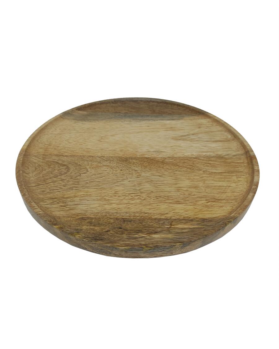 Rond decoratief dienblad naturel