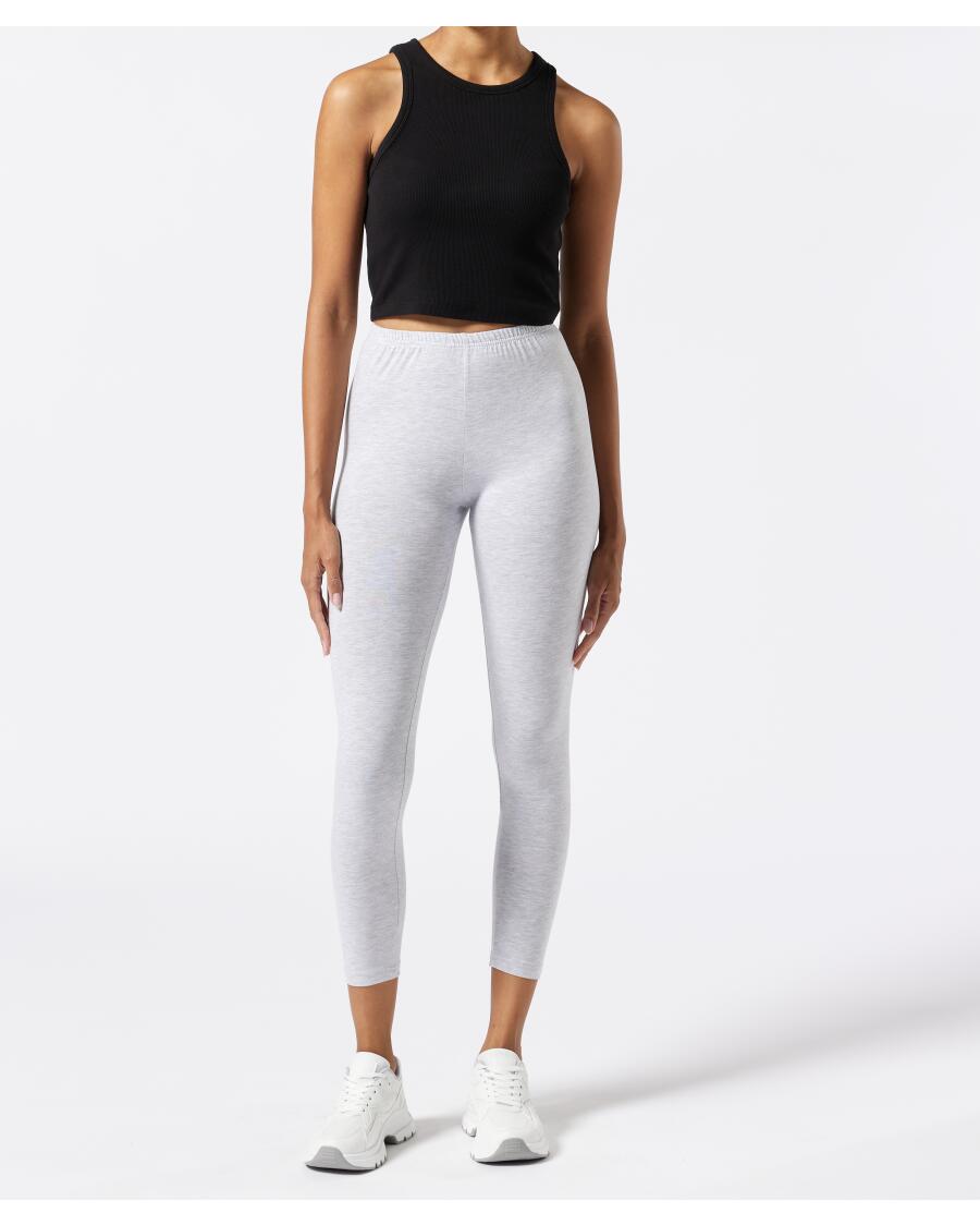 Basic Leggings hellgrau melange