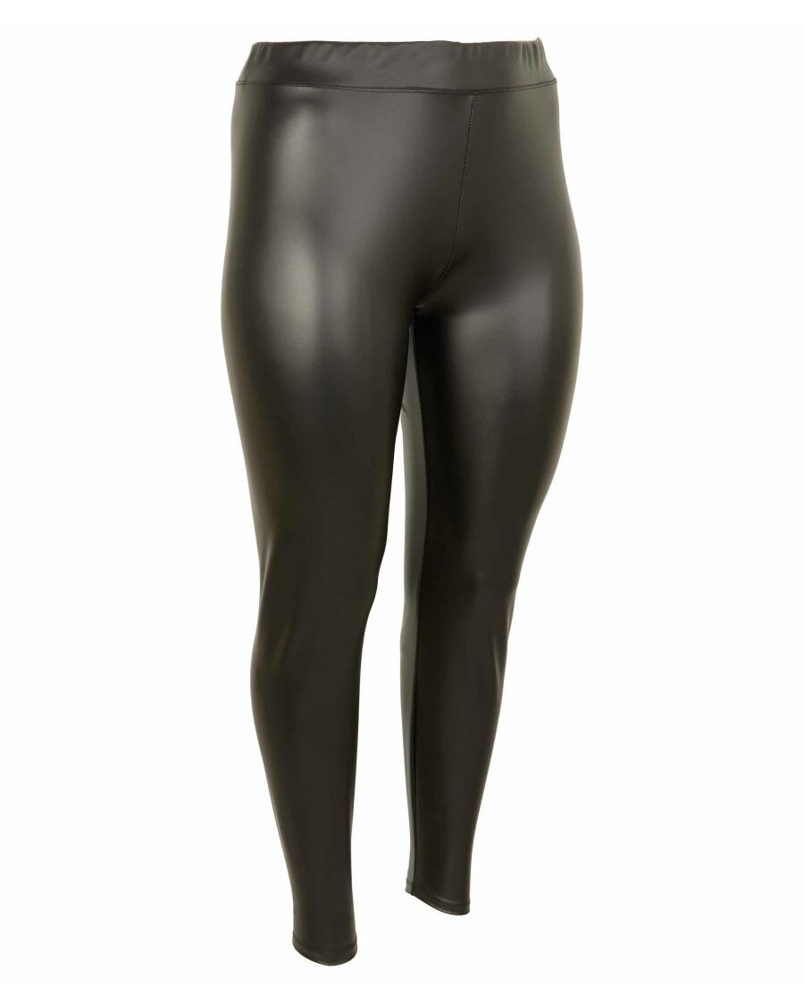 Kunstleder-Leggings schwarz