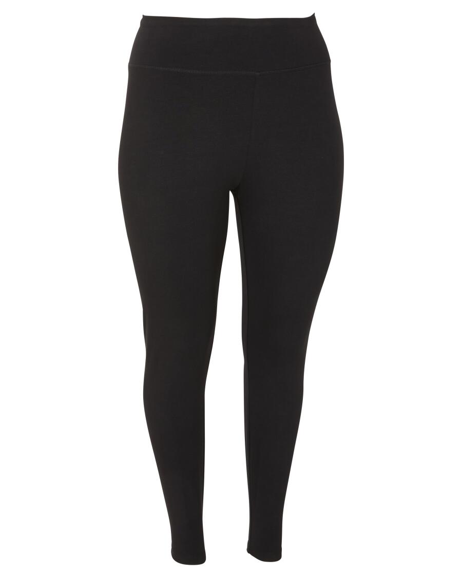 Einfarbige Leggings schwarz
