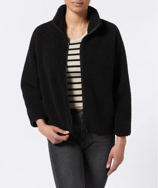 Fleecejacke in Teddyoptik