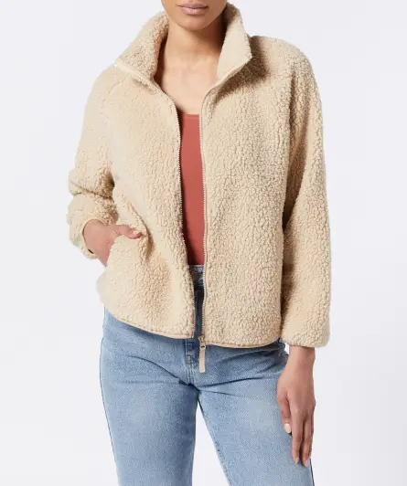 Fleecejacke in Teddyoptik
