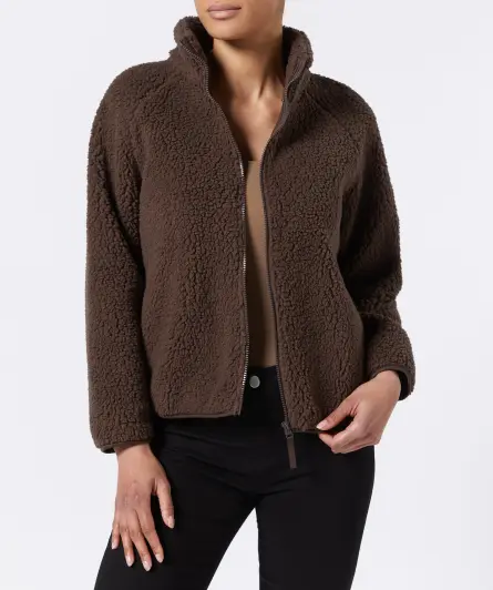 Fleecejacke in Teddyoptik