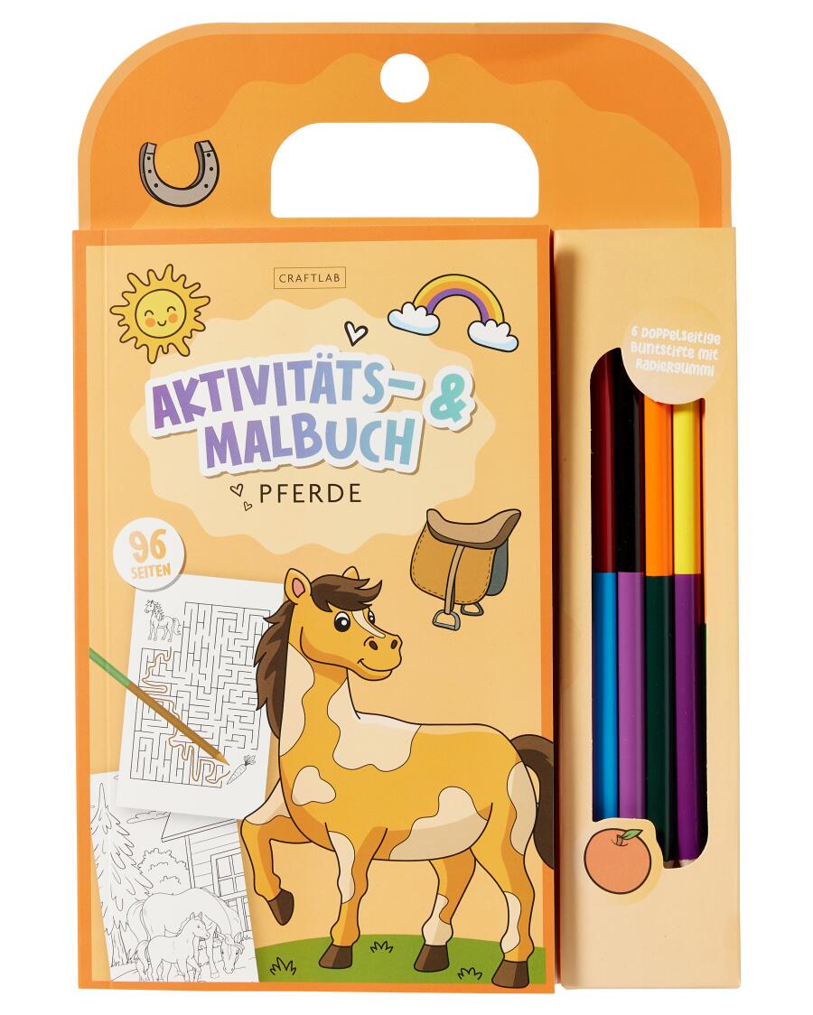 Aktivitäts- und Malbuch orange