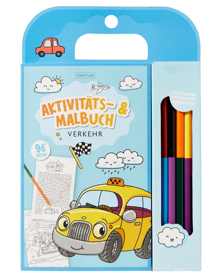 Aktivitäts- und Malbuch blau