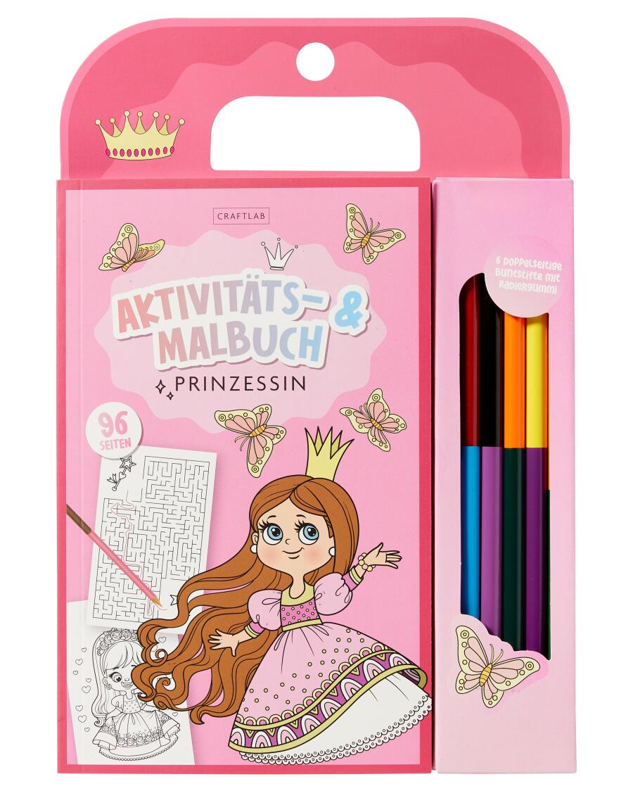 Aktivitäts- und Malbuch pink