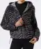 Fleecejacke Zebra grau gestreift