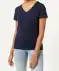 T-Shirt mit V-Ausschnitt dunkelblau