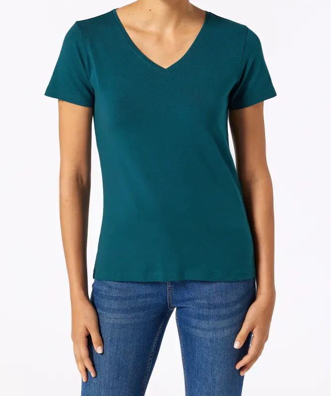 T-Shirt mit V-Ausschnitt
