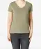 T-Shirt mit V-Ausschnitt Khaki