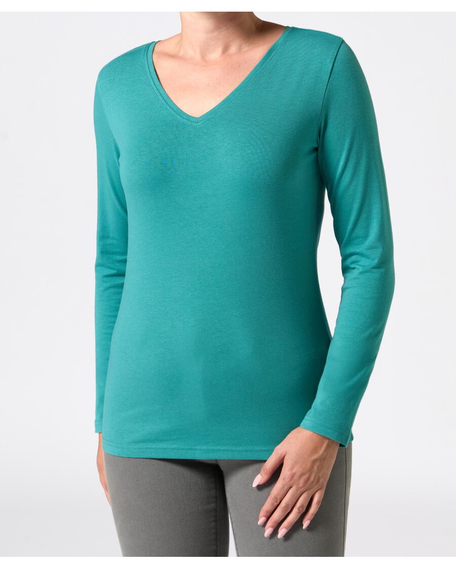 Basic shirt met lange mouwen mintgroen