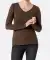 Basic Langarmshirt braun