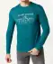 Langarmshirt mit Schriftzug tanne