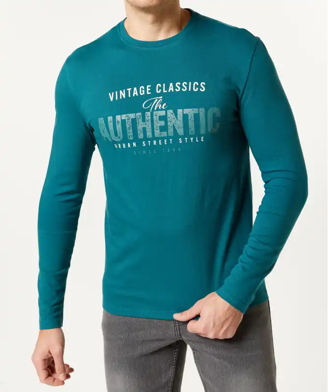 Langarmshirt mit Schriftzug