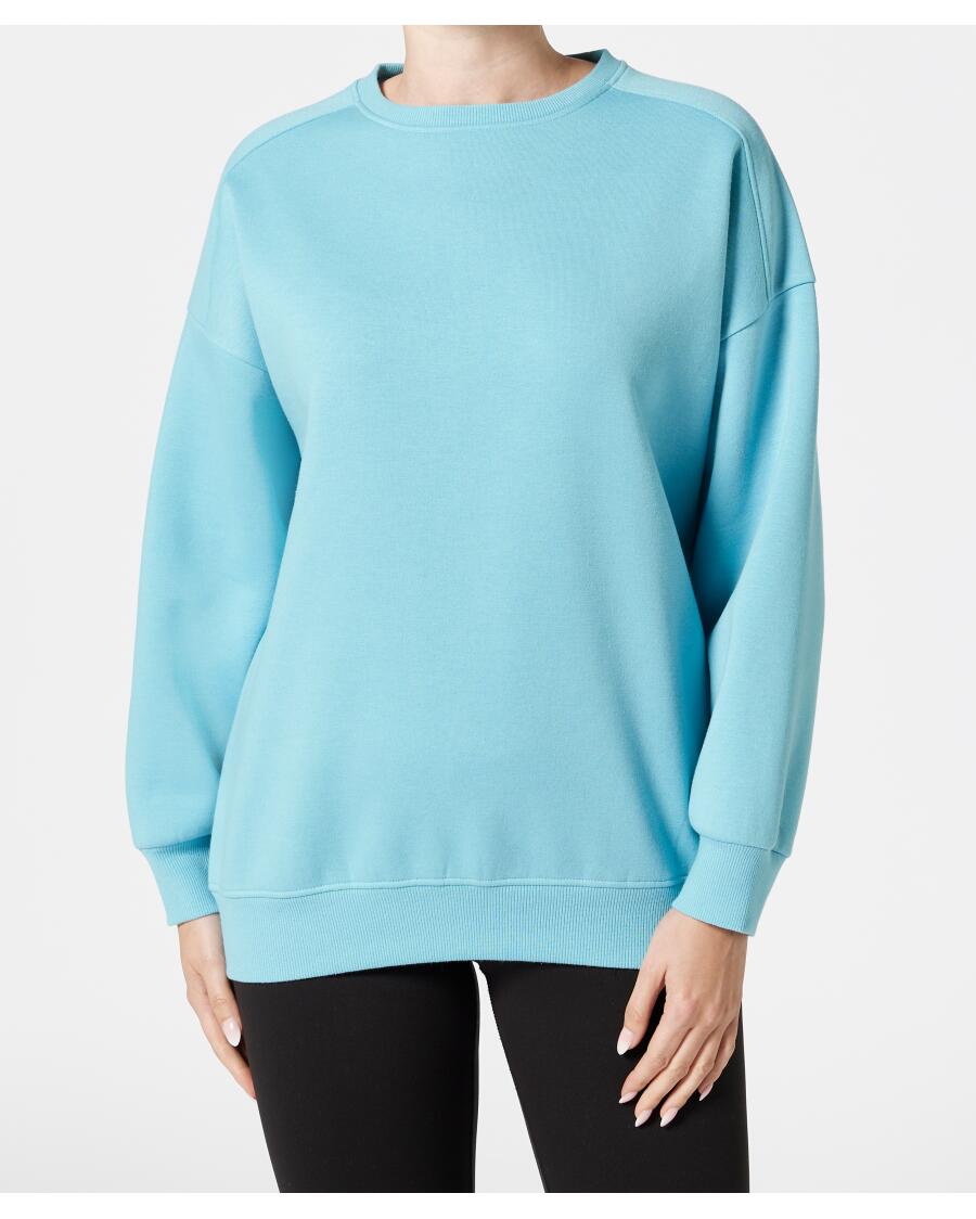 Oversized Sport-Sweatshirt hellblau