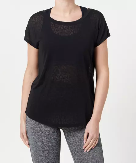 Sportshirt in Ausbrenner-Optik