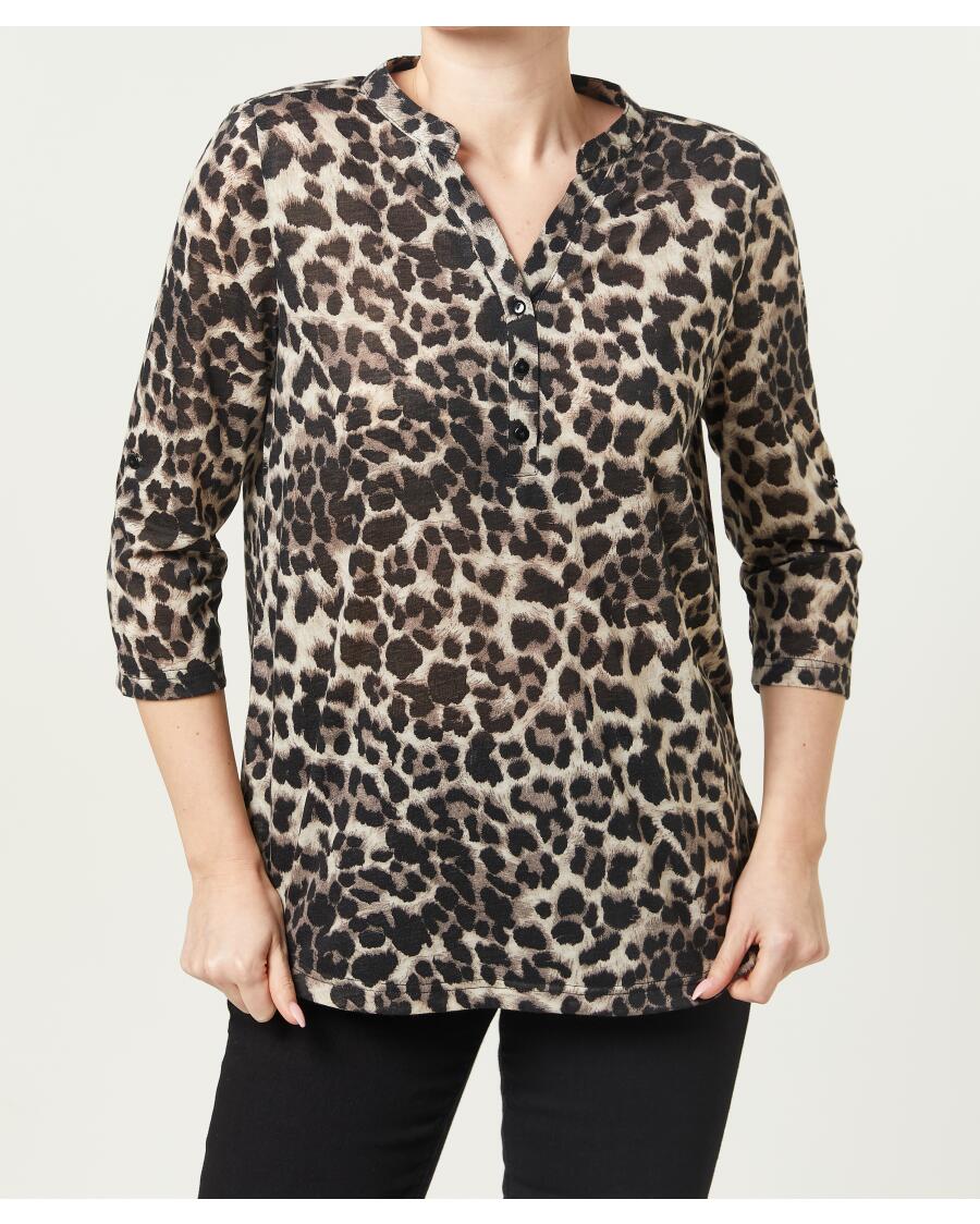 Leo-Shirt Leopardendruck