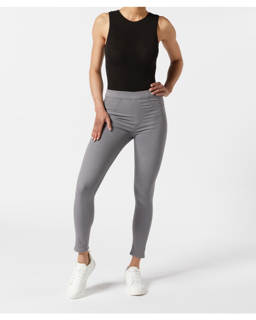 Jegginsy basic szary jeans