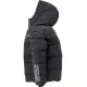 Zwarte gewatteerde parka