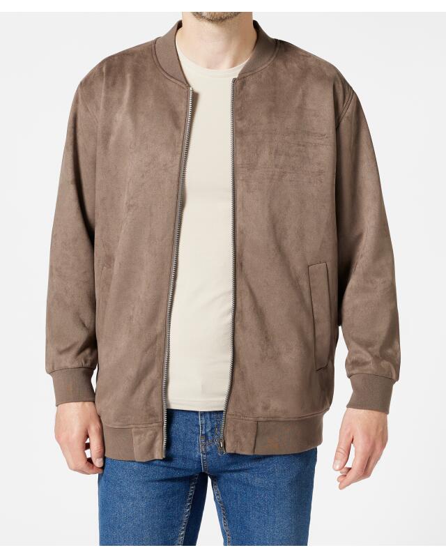 Bomber jacket for men, light brown — KiK, authentic German product in Morocco