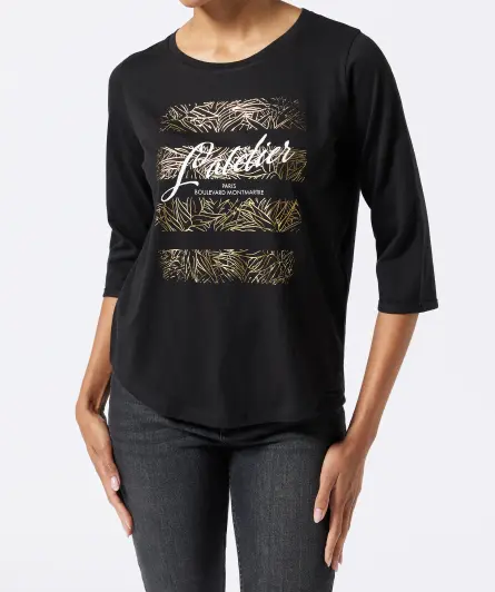 Shirt mit goldschimmerndem Print