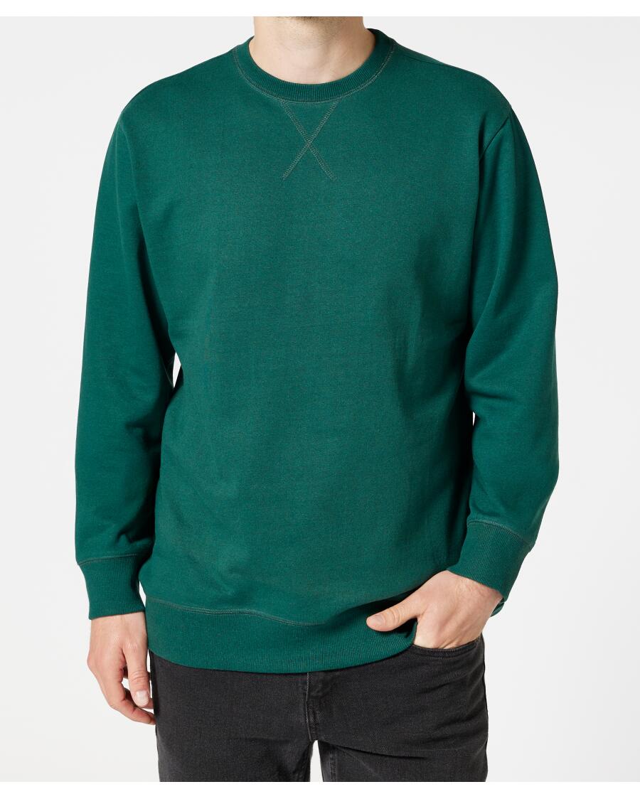 Sweatshirt mit Rippbündchen tanne