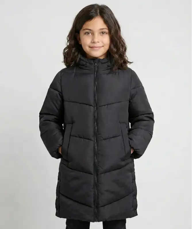 Dunkelgrauer Steppmantel