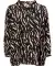 Blouse met patroon zwart/beige