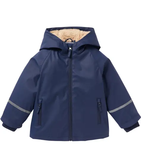 Regenjas met teddystof