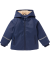 Regenjas met teddystof donkerblauw