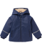 Regenjas met teddystof donkerblauw