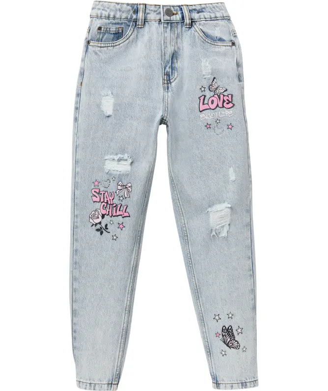 Jeans mit Destroyed-Effekten