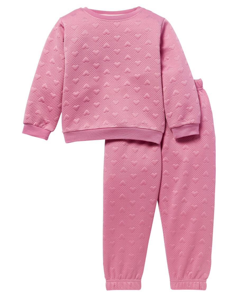 Jogginganzug Herzen pink