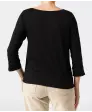 Shirt met U-boot hals