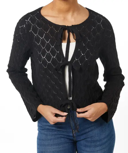 Schwarze Strickjacke