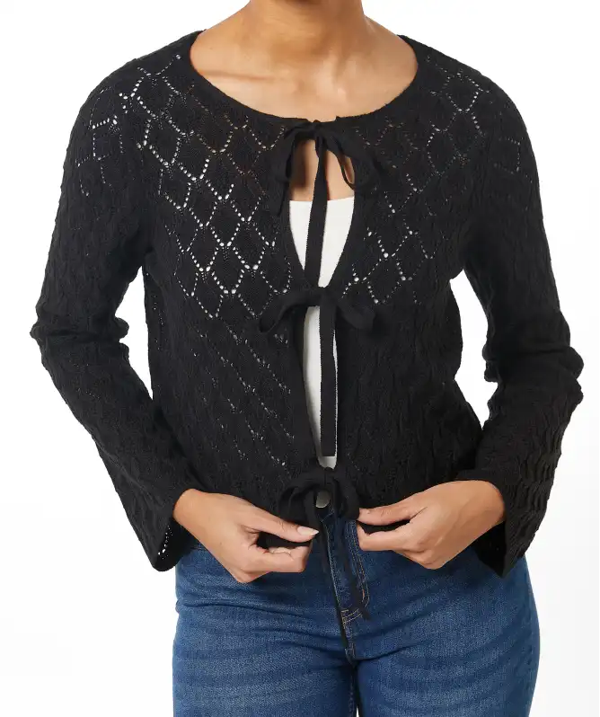 Schwarze Strickjacke