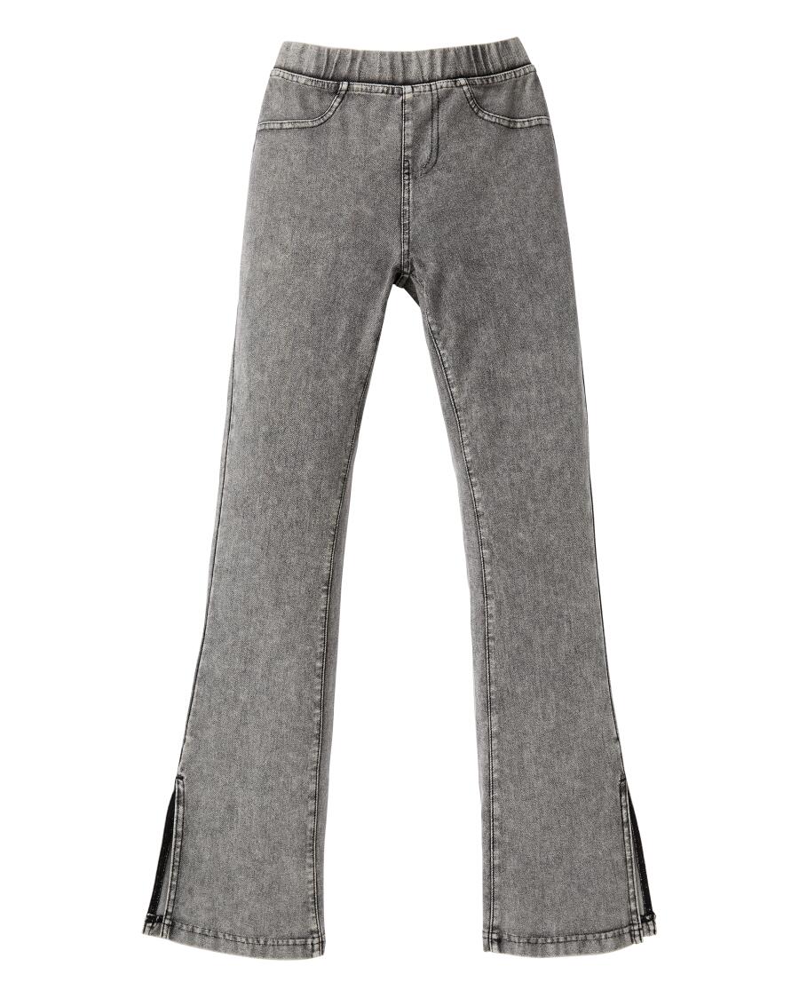 Jegginsy bootcut szary jeans