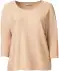 Schlichter Pullover naturfarben