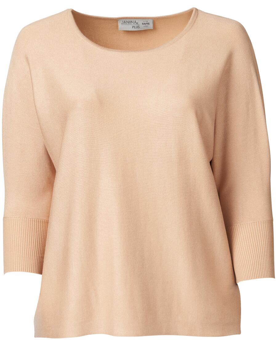 Schlichter Pullover naturfarben