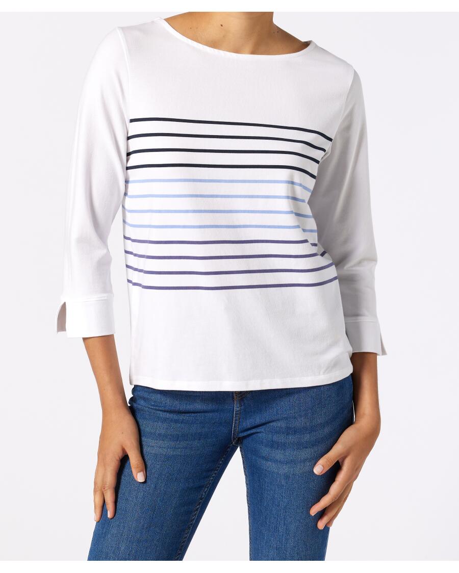 Gestreept shirt wit gestreept