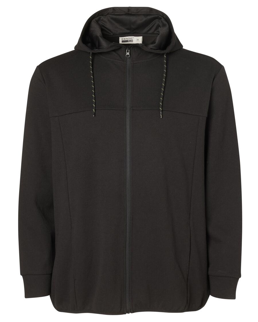 Sweatvest met deelnaden zwart