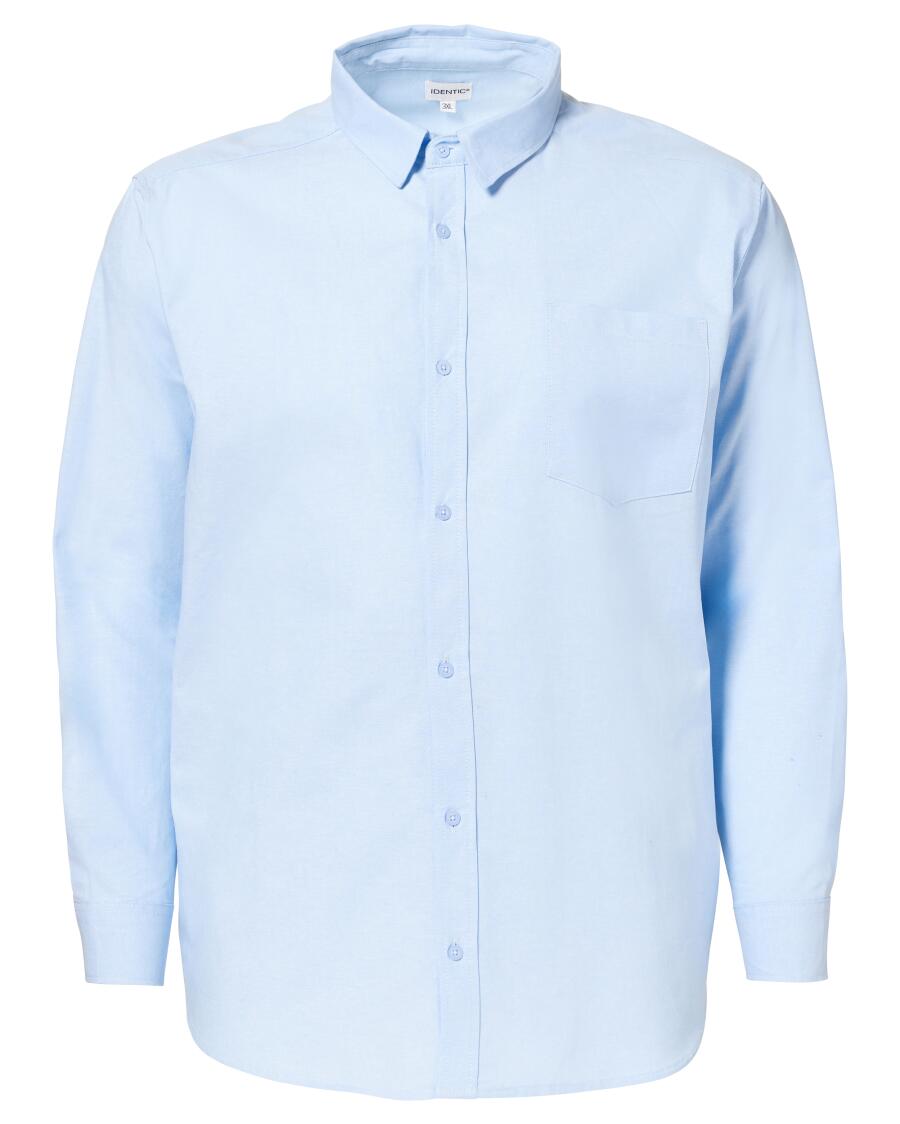 Einfarbiges Oxfordhemd hellblau