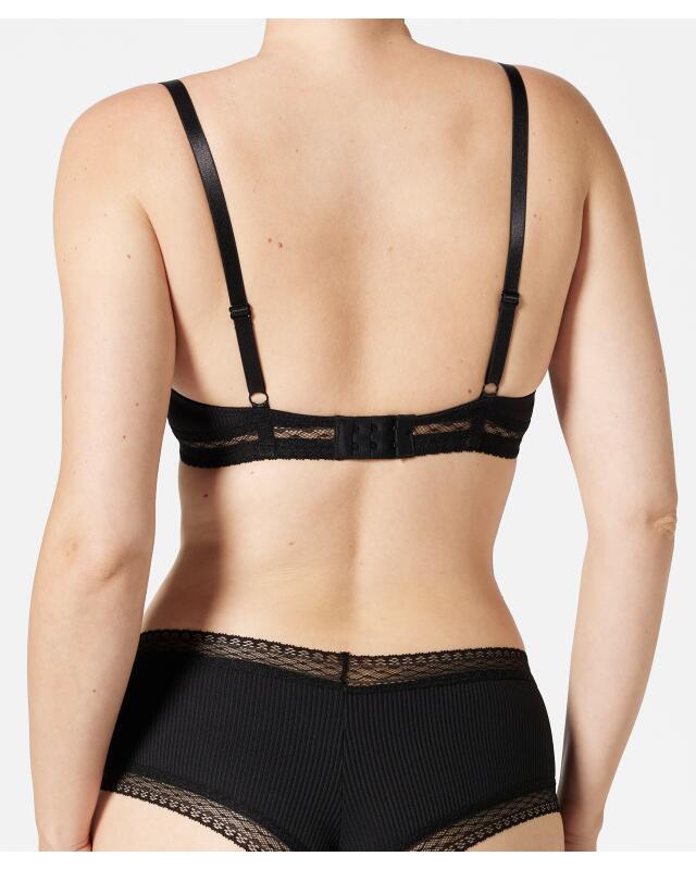 حمالة صدر بوش أب بنسيج مضلع للنساء، أسود (KiK Push-up-BH mit Rippstruktur (schwarz)) — KiK, منتج ألماني أصلي في المغرب
