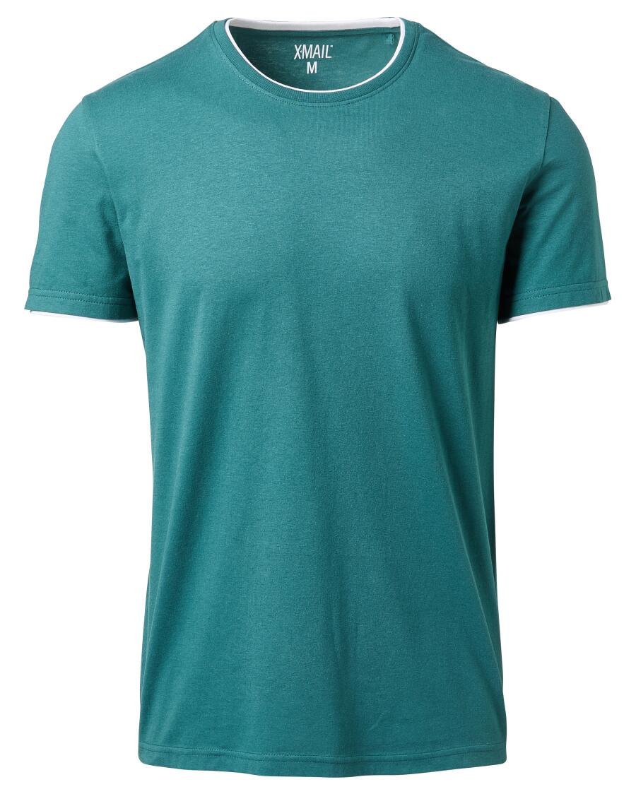 T-Shirt o warstwowym wyglądzie Identic, okrągły dekolt